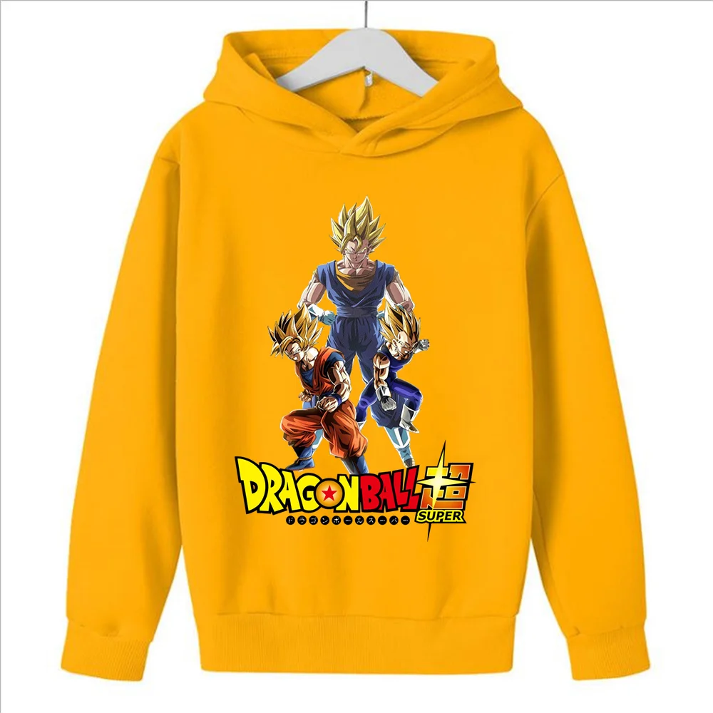 애니메이션 드래곤 펄 후드 캐주얼 편안한 느슨한 긴 소매 탑 스웨터 어린이 만화 그림 가을 겨울 의류