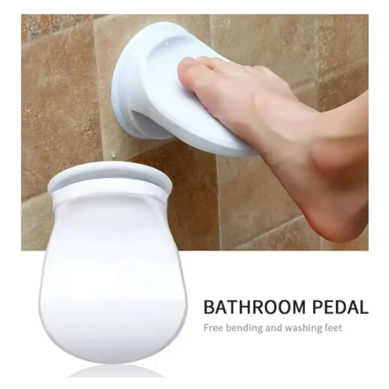 مقابض مقعد حوض الاستحمام، مسند للقدمين، كوب شفط، قطعتان من مقعد الدش المحمول