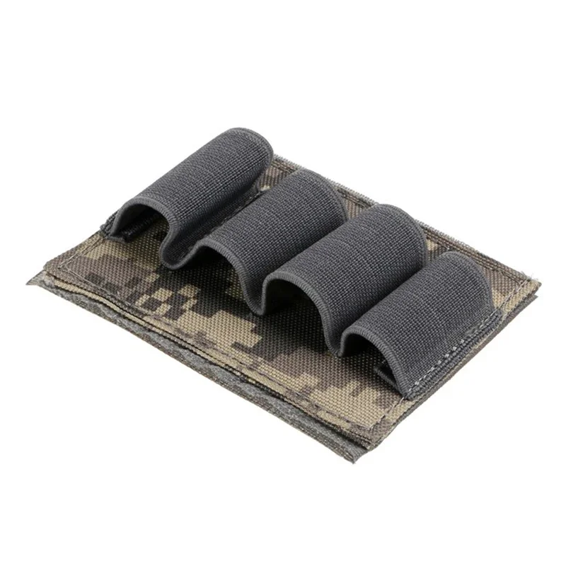 Tactical Buttstock 12 Gauge 4 Rounds Ammo Carrier Pouches Holder Shotgun Shell Cartridges Bag Airsoft Combat Hunting Accessoreis