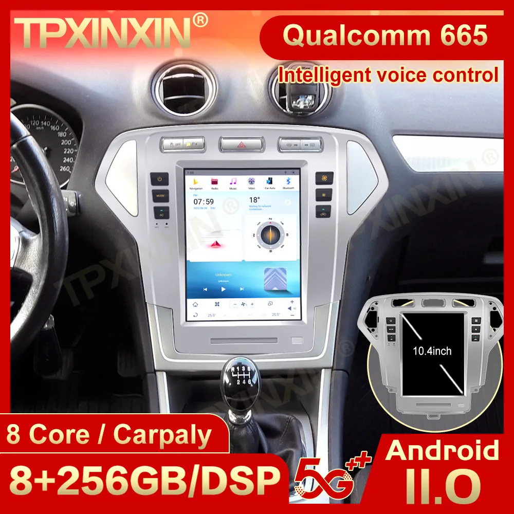 

Qualcomm Android 11 Tesl- Multimedia Stereo For Ford Fusion Mondeo 2007 2008 2009 2010 GPS Navi Viedo Audio Player IPS Head Unit