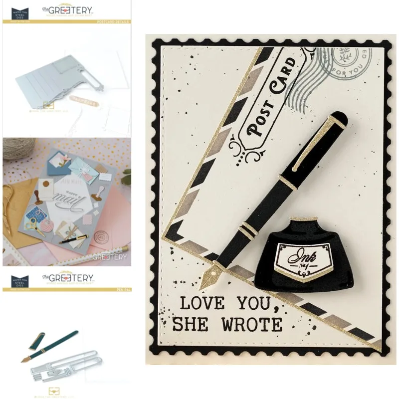 Flourished Phrases : Love Additions Nouvelle Arrivée 2026 Matrices de découpe métalliques, tampons et pochoirs pour scrapbooking, décoration DIY et gaufrage