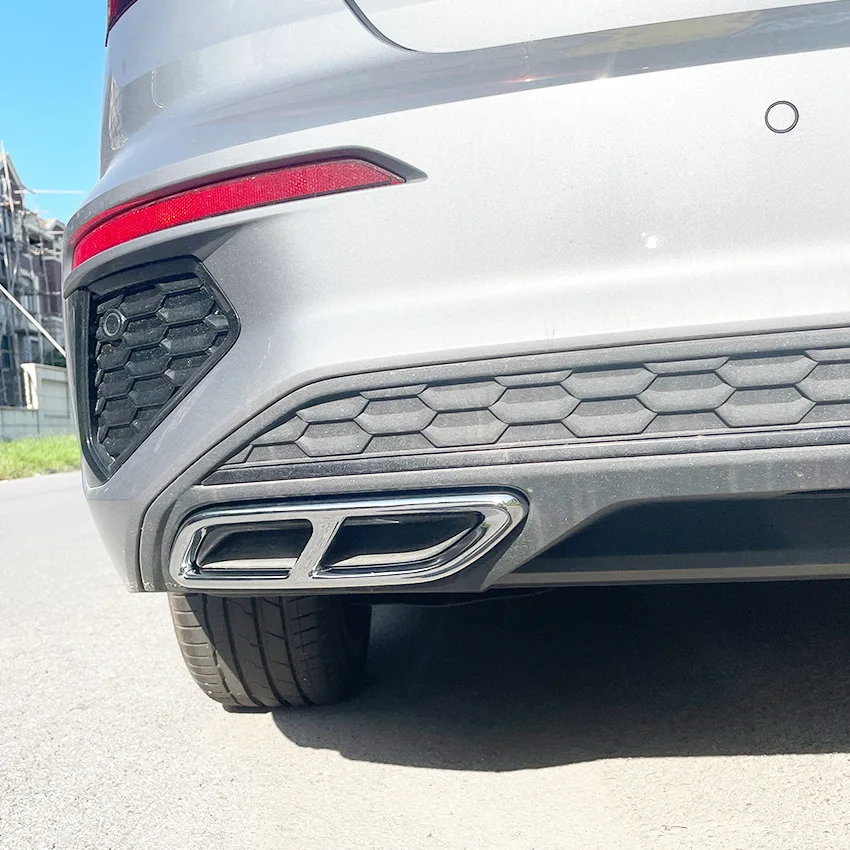 

Four Outlet Tailpipe Frame Car Stickers Decoration Modification Accessories For Audi A3 8Y S Line Sportback Sedan 2021