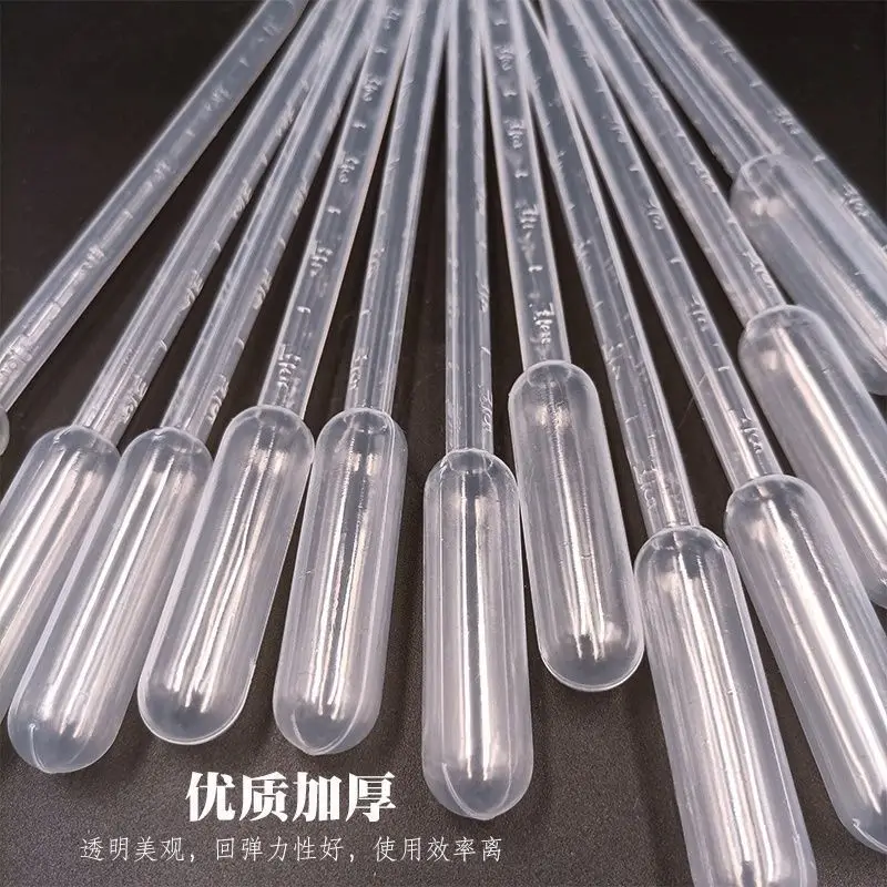 100Pcs/Lot Laboratory Pipette 3ml Plastic Disposable Graduated Container Liquid Dropper Equipment Straw Makeup Tools
