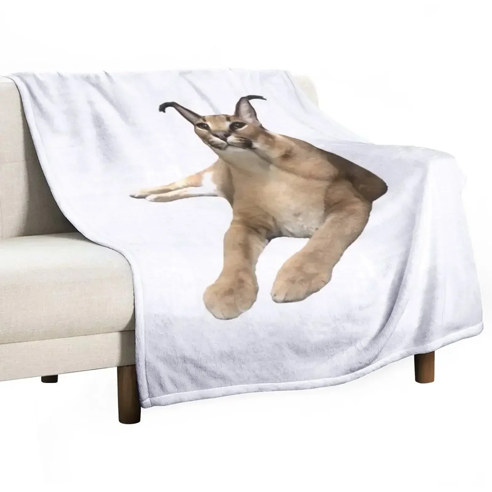 Big Floppa Throw Blanket Flannel Fabric blankets and throws sofa bed christmas decoration Multi-Purpose Weighted Blankets