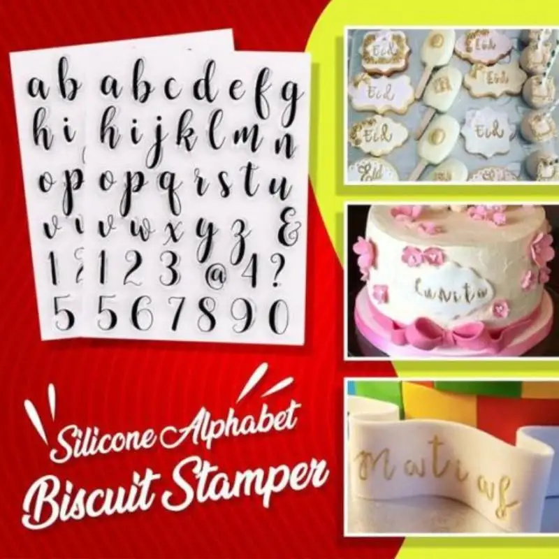 1/2/3PCS Stamp Sweet Cake Decorating Stamps for Cookies Letters Letters Tools Fondant Embossing Alphabet Cutter Pastry