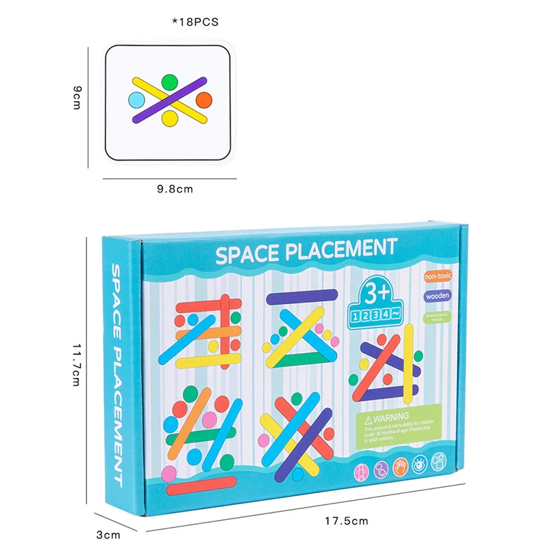 Puzzle tongkat pelangi kayu mainan Montessori mainan warna kognisi berpikir cocok permainan anak mainan pendidikan dini