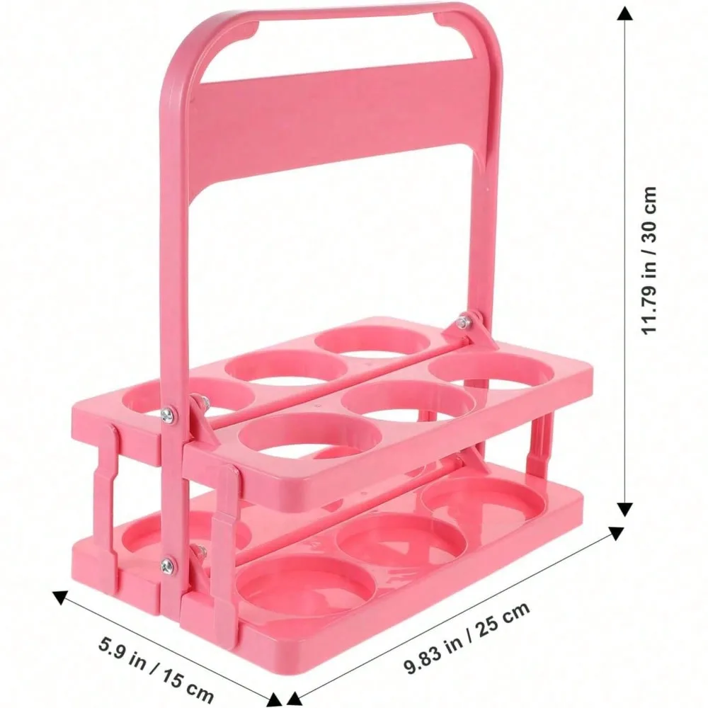 1 PC Foldable plastic beverage rack 4/6 reusable beer bottle beverage racks for food and beverage delivery in restaurants