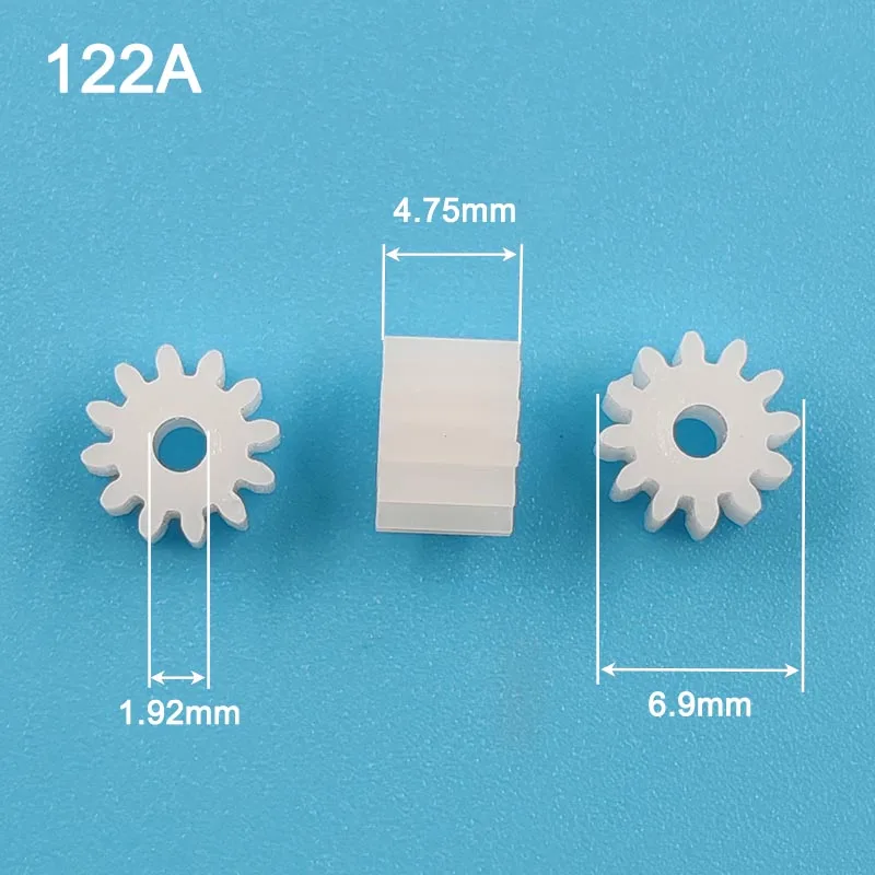 12 Teeth Gear 0.5M OD7mm 12T POM Plastic Pinion 122A 123A 122.5A 123AD Toy Model Aircraft Parts Gears