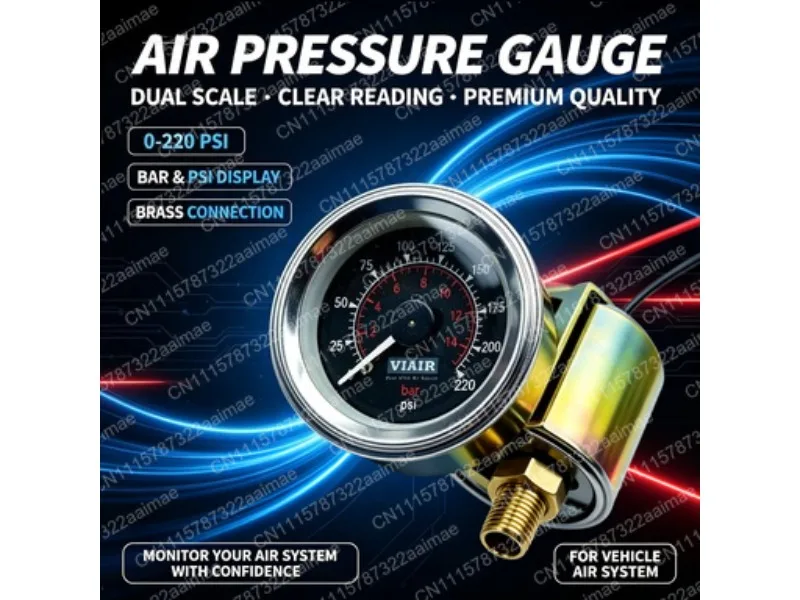 Air Suspension Double Needle Pressure Gauge Universal Replacement