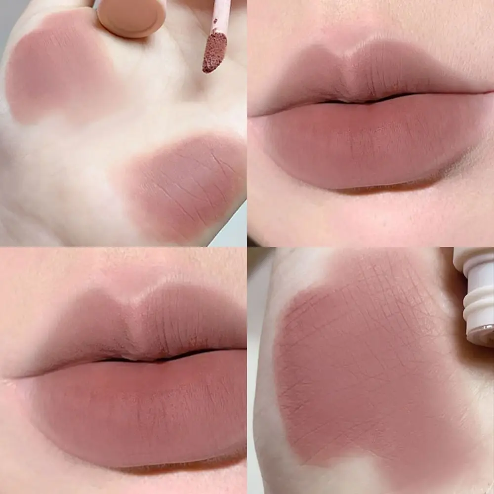 패션 립 플럼프 매트 립 글로스 롱래스팅 7가지 색상 아이스크림 립스틱 입술 탄력 증가 립스틱 메이크업 화장품