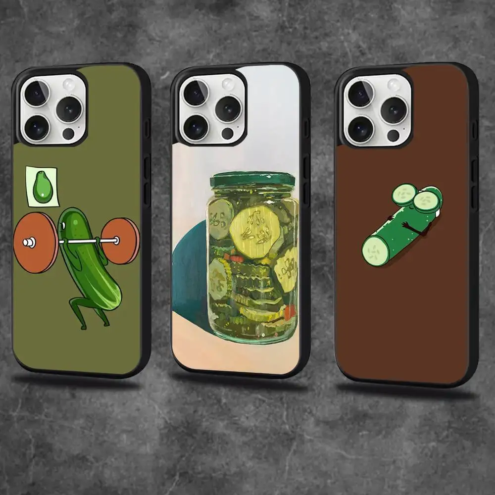 

Pickles Food Cucumber Phone Case For iPhone 16,15,14,13,12,11,Pro,Max,Plus,Mini,SE4,E Magnetic Magsafe Wireless Charging
