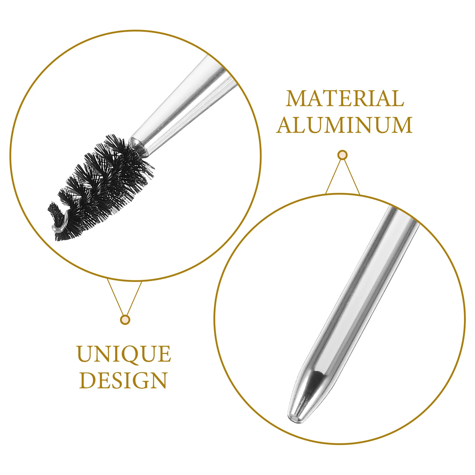 2 pçs escova de cílios durável à prova de ferrugem fácil operação cílios perfeitos em qualquer hora em qualquer lugar rímel varinhas maquiagem dos olhos escova de cílios