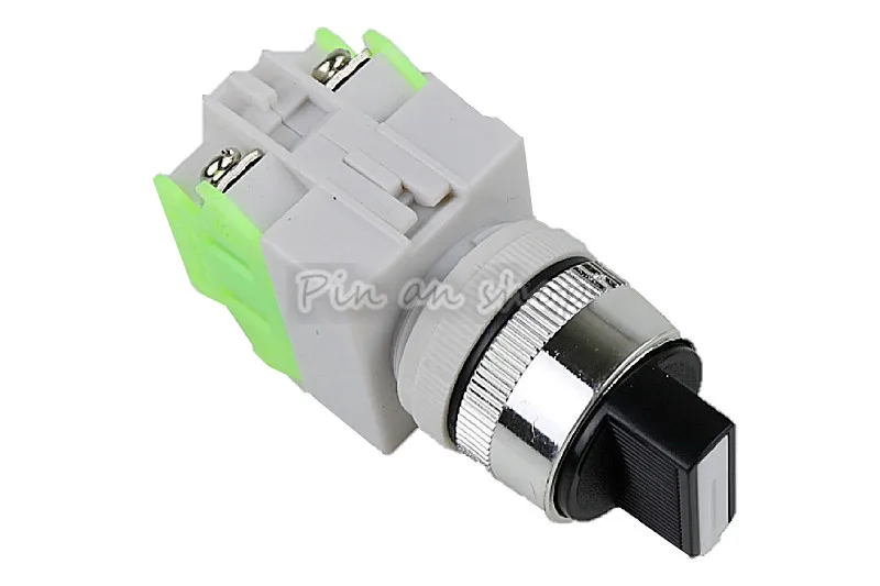 1PCS LAY7(PBCY090)LAY37 2 position ON-OFF  2NO Rotary switch knob button 22mm 4 Screws terminals 2 way small size