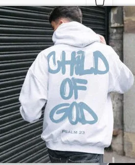 Fall/Winter Edition Child of God Hoodie - American Original Style Hip-Hop Letter Graphic Print Long Sleeve Hoodie with Cap