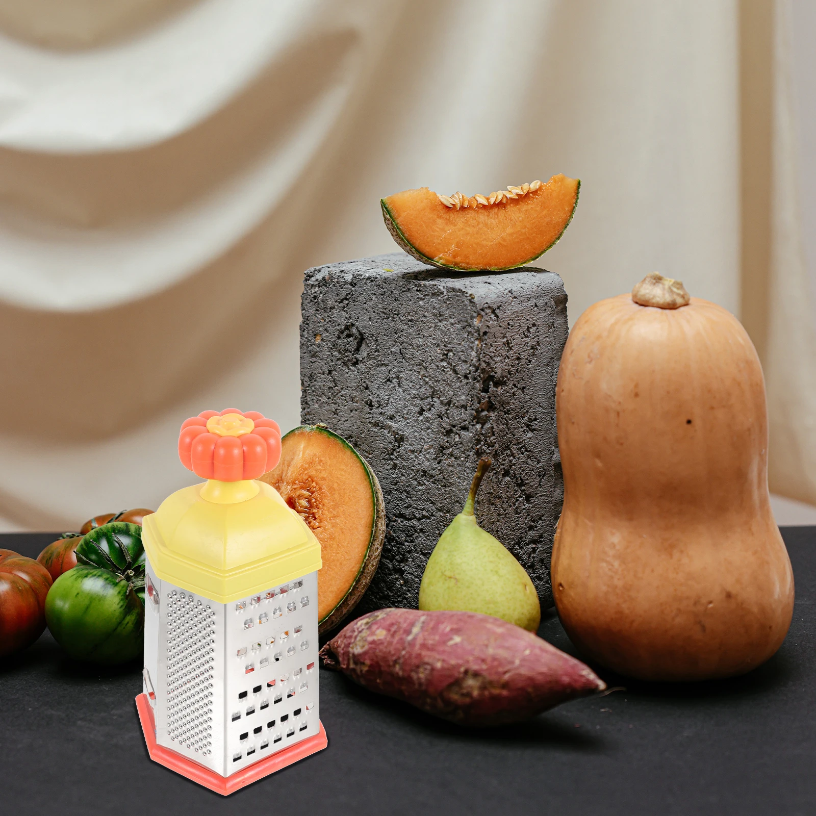 Rallador de cocina de acero inoxidable de seis caras, rebanador triturador de 8 pulgadas, patata vegetal, zanahoria, jengibre, rebanado rallado para Cocina