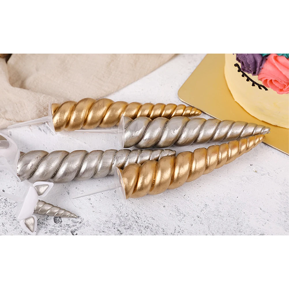 

3 PCS Unicorn Ear Card Insertion Decoration Cake Topper Toppers Three-dimensional