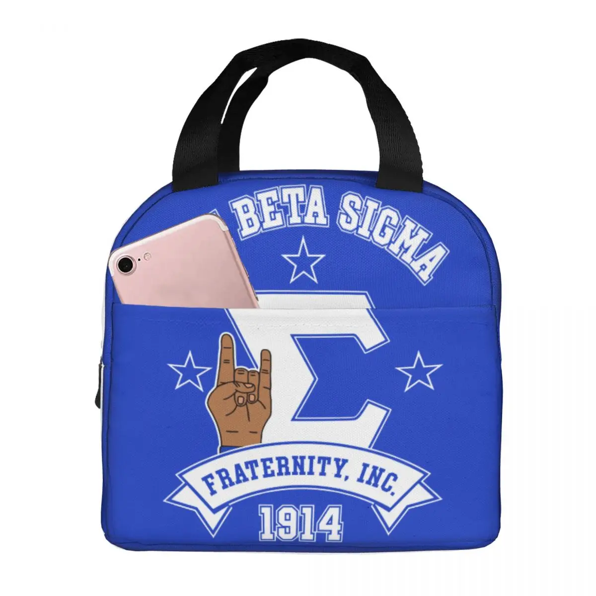 Phi Beta Sigma PBS Fraternity Lunch Bag Large Capacity Waterproof Thermal Insulation Food Storage Box School Adults Kids Unisex