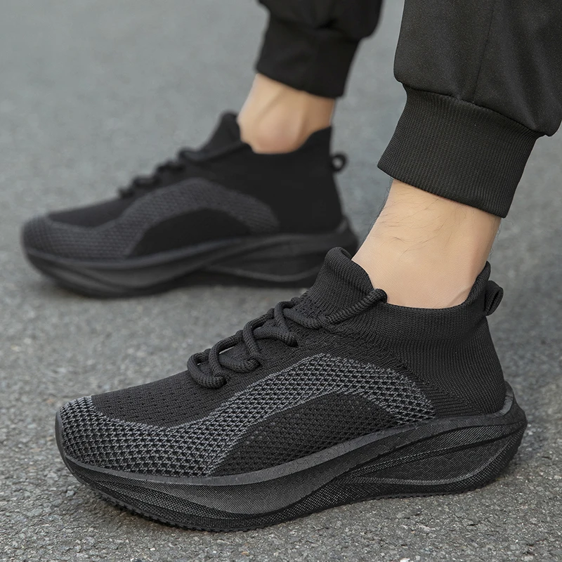 

Couple Large Size Light Sock Sneakers, Breathable Mesh Non-slip Durable White Casual Summer Shoes