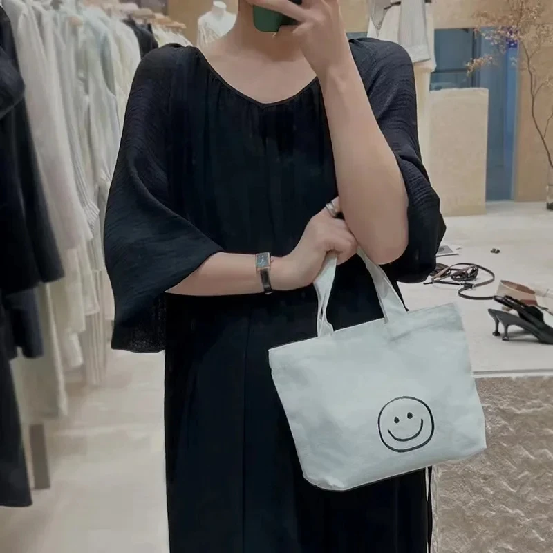 Корейский стиль, мини-сумка для покупок с улыбкой на лице для женщин, модная сумка для мобильного телефона, женский кошелек, маленькая повседневная сумка, сумки для хранения