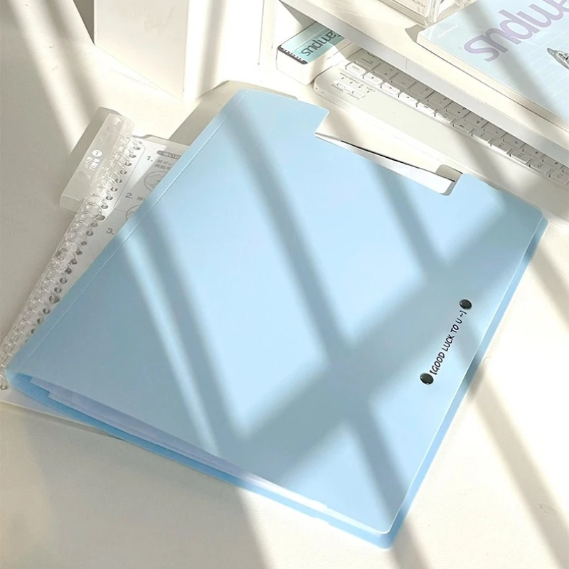 

A4 Double Binder Folder Portable Test Paper Folder Large Capacity High Value Side Folder for Students Office