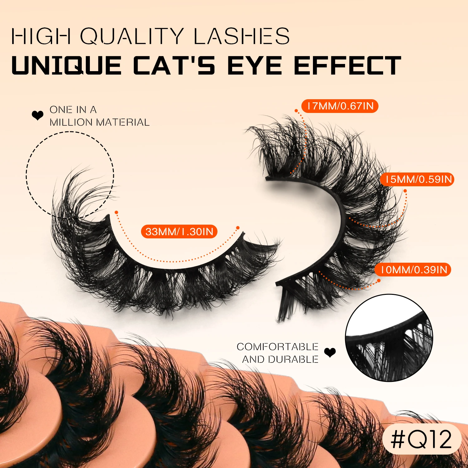 ラスヴィレ 厚めつけまつげ ふわふわキャットアイまつげ ショート ソフト クロス ドラマティック ナチュラルカールまつげ 3Dフェイクミンクまつげ メイクアップ