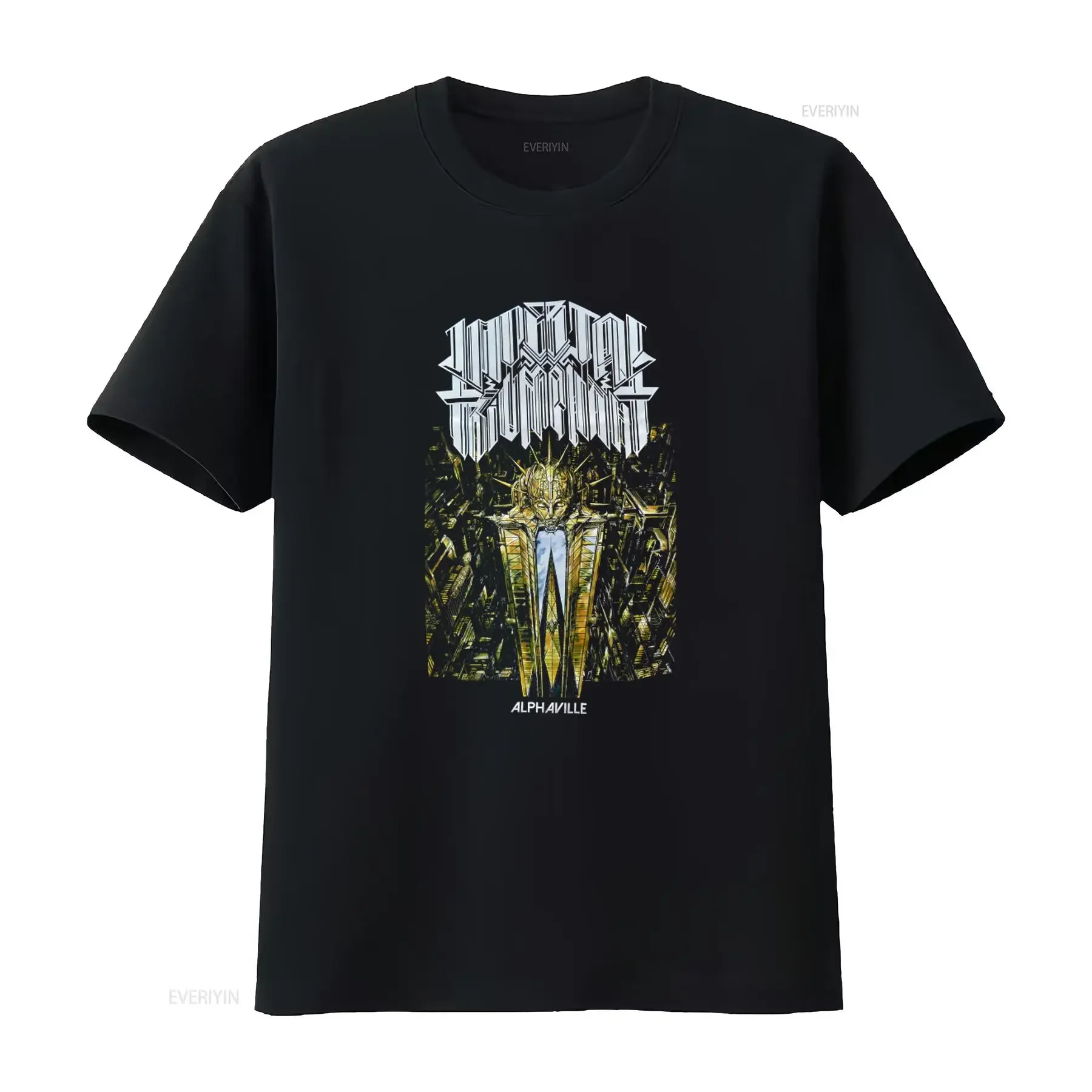 Men's Imperial Triumphant Alphaville T Shirt XX Large Black Unique Urban Art Print vintage Washed Stylish homme fashion Casual