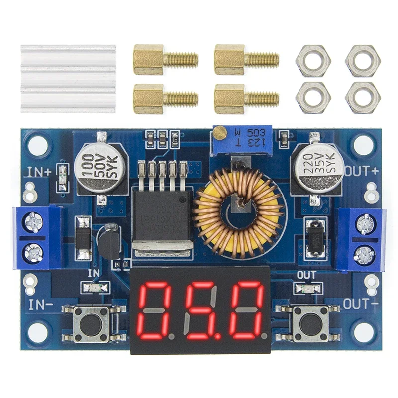 XL4015 5A High power 75W DC-DC adjustable step-down module LED Voltmeter Power supply module