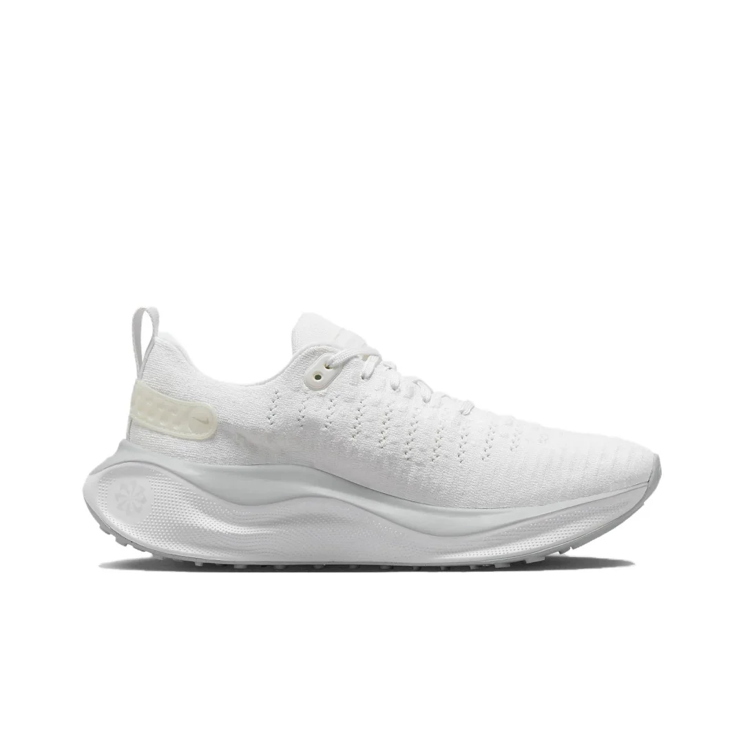 Nike REACTX INFINITY RUN 4 Low รองเท้าผ้าใบผู้หญิงฤดูใบไม้ร่วงรองเท้าวิ่งเบาะน้ําหนักเบาสบายและสวมใส่ได้สีขาวทึบ