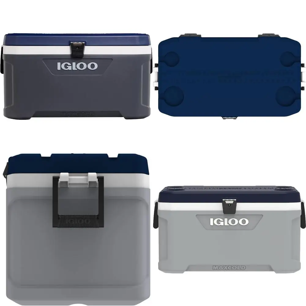 

MaxCold Igloo Latitude 70-градусный охладитель Пепельно-серый Морской черный Длительная наружная изоляция