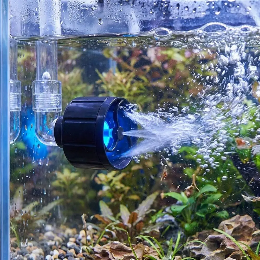 Plastic Fish Tank Wave Maker Water Circulation Glowing Rotating Wave Nozzle Luminous Quiet Operations Aquarium Flow Fan