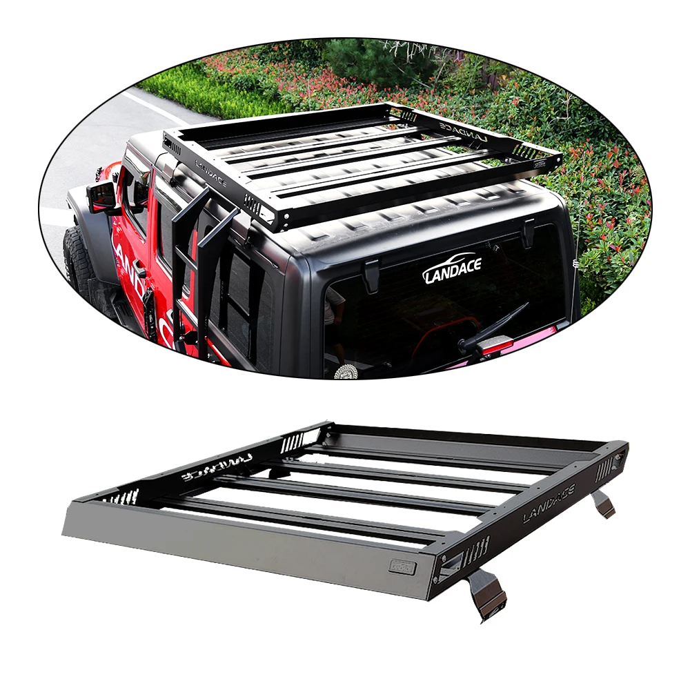 

4X4 JL Accessories Aluminum Alloy Hard Top Cargo Carrier Basket Wrangler Rubicon JL Car Roof Racks for Jeepcustom