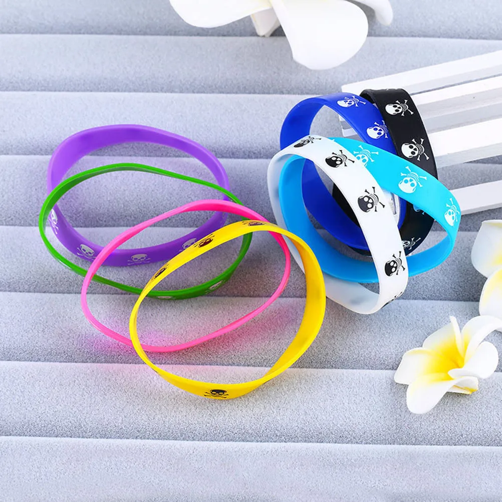 

15 Pcs Silica Gel Decoration Band Silicone Wrist Women Bracelet Wristbands