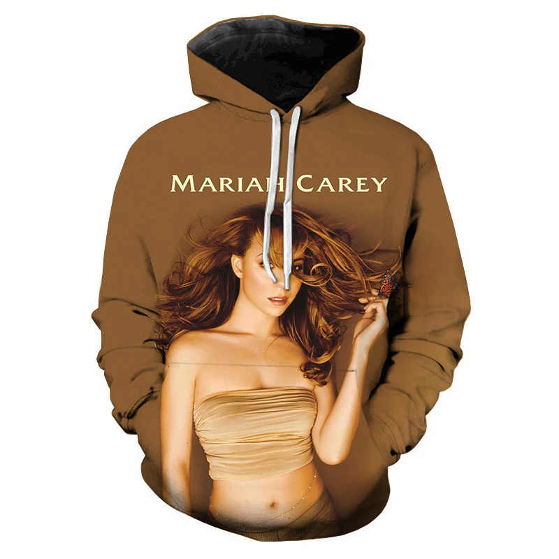 2023 Rapper Mariah Carey 3D Printed Hoodies Unisex Fashion Casual Sweatshirt Hip Hop Oversized Streetwear Hooded Sweatshirts