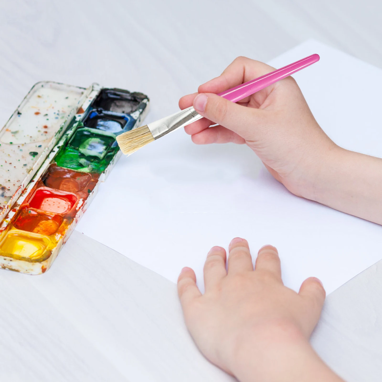 

20 Pcs Oil Painting Brush Set Kids Artist Acrylic Brushes Plastic Handle Smooth Grip Colorful PaintBrushes Watercolor Art