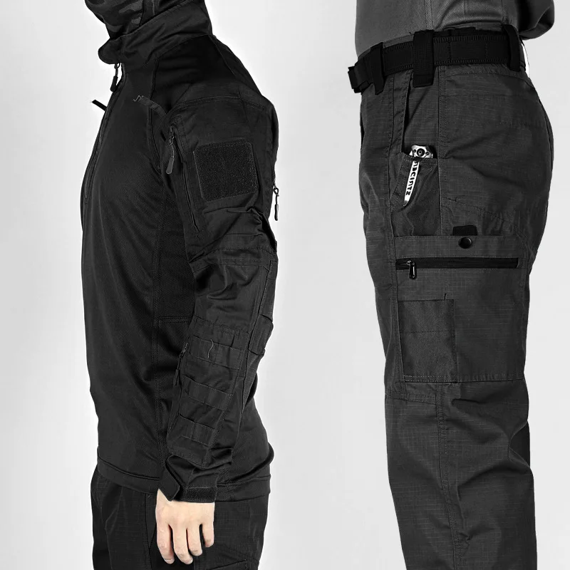 Equipaggiamento tattico uniforme militare Set da caccia abbigliamento da lavoro per uomo abbigliamento softair resistente tuta da combattimento marito tattico