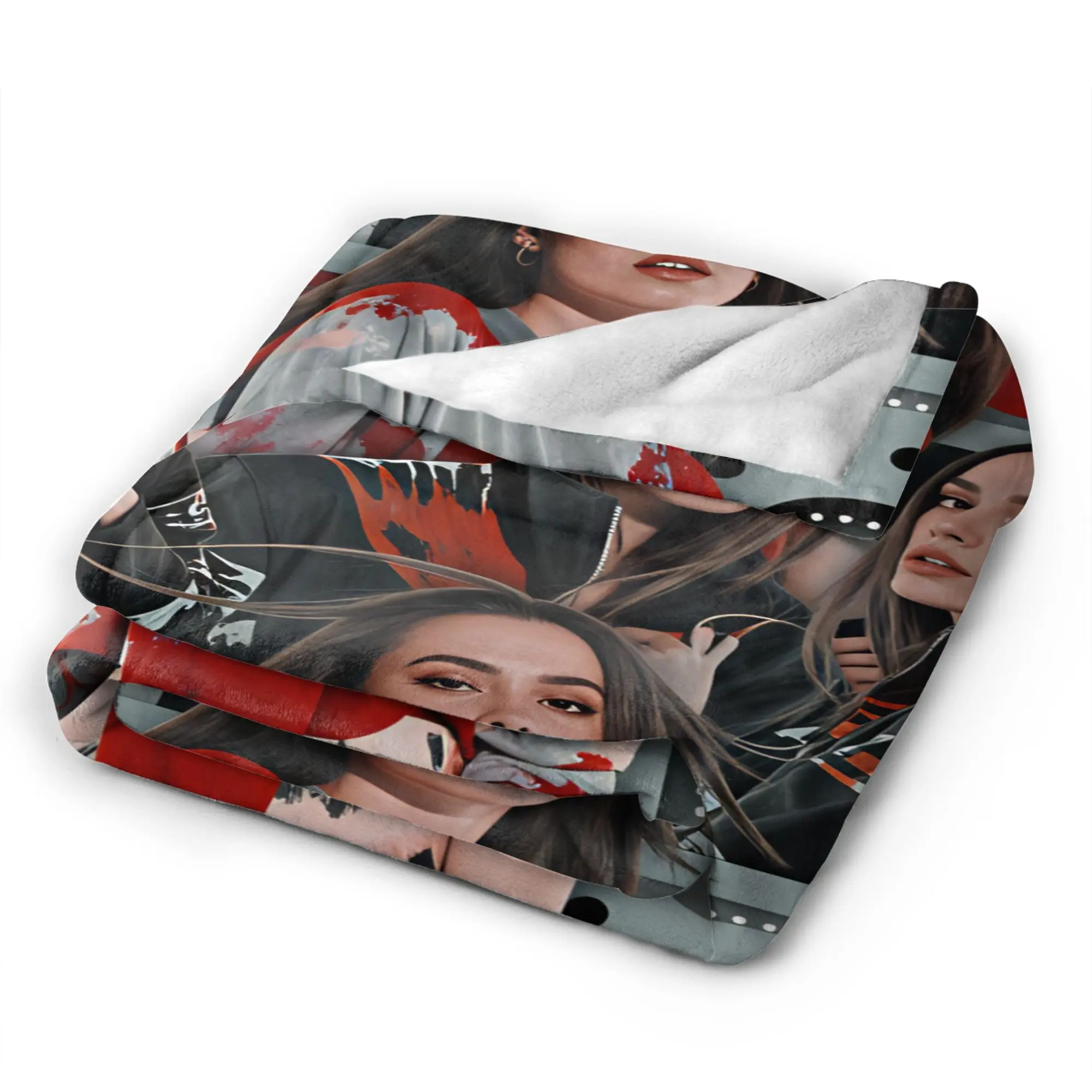Actor Sofia Carsons Blanket Girls  Flannel Throw Blanket For Living Room Warm Cozy DIY Quality Bedspread Gift