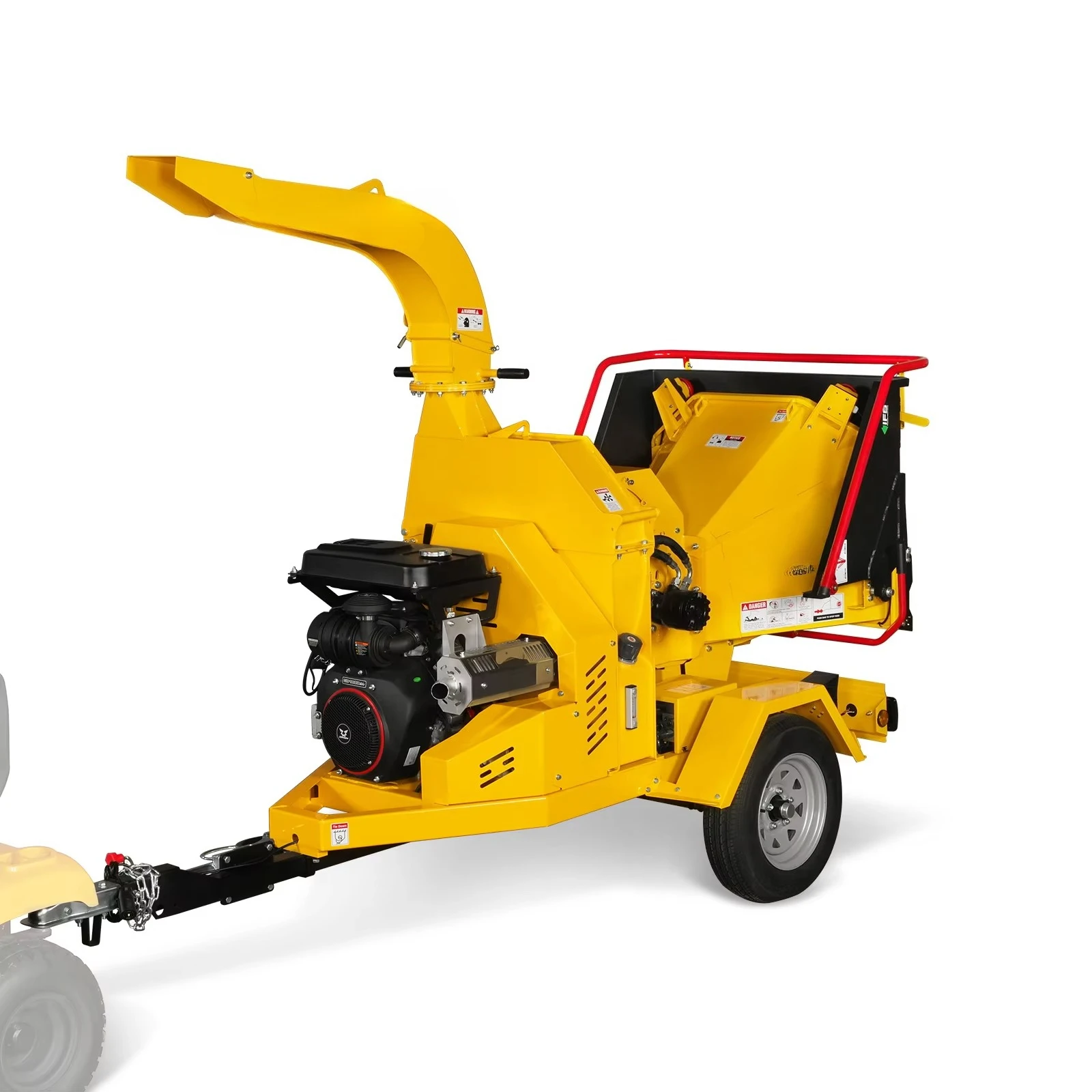 Farms Hydraulic Feeding Fuel Engine Powered Wood Chipper