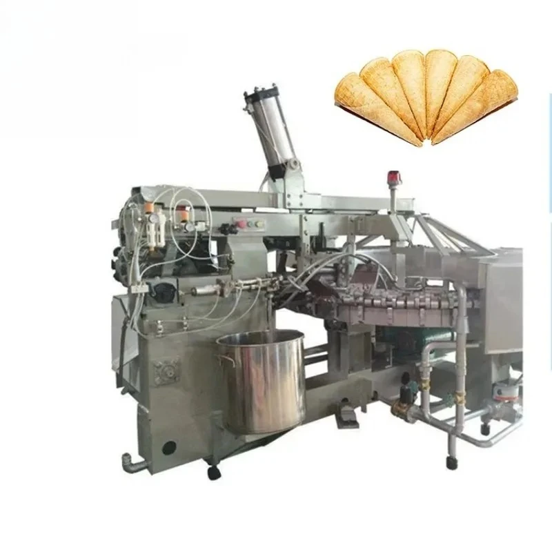 2025 Customized Automatic Ice Cream Cone Machine Different Type Wafer Biscuit Maker Commercial Sugar Cone Production Equipment