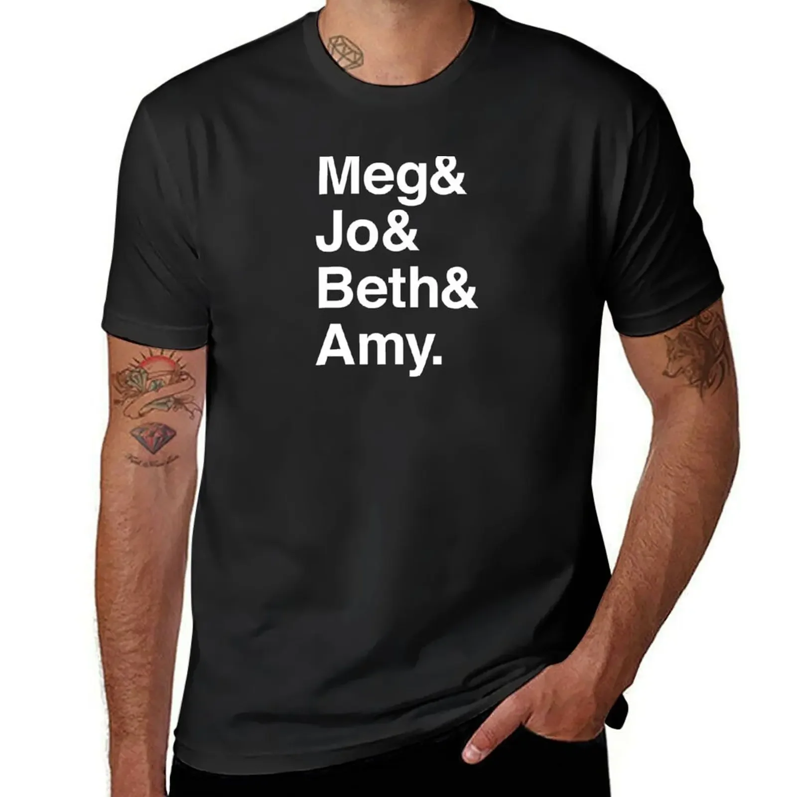 

Meg & Jo & Beth & Amy T-Shirt anime clothes Funny t-shirts anime t shirts oversized graphic tee t shirts men