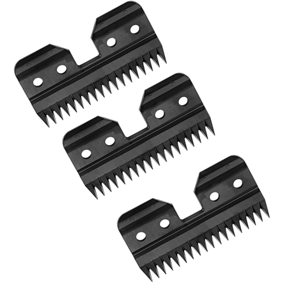 3pcs Black Fast Feed Ceramic Blades Replacement Blades for Oster Fast Feed Clipper A5 Grooming Clippers Movable Blade