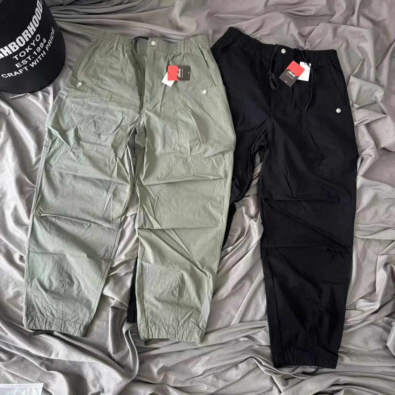 NANGA Japanese Style Outdoor Casual Quick Dry Multi Pocket Workwear Long Pants Loose Fit plus Size Unisex Outdoor Trousers