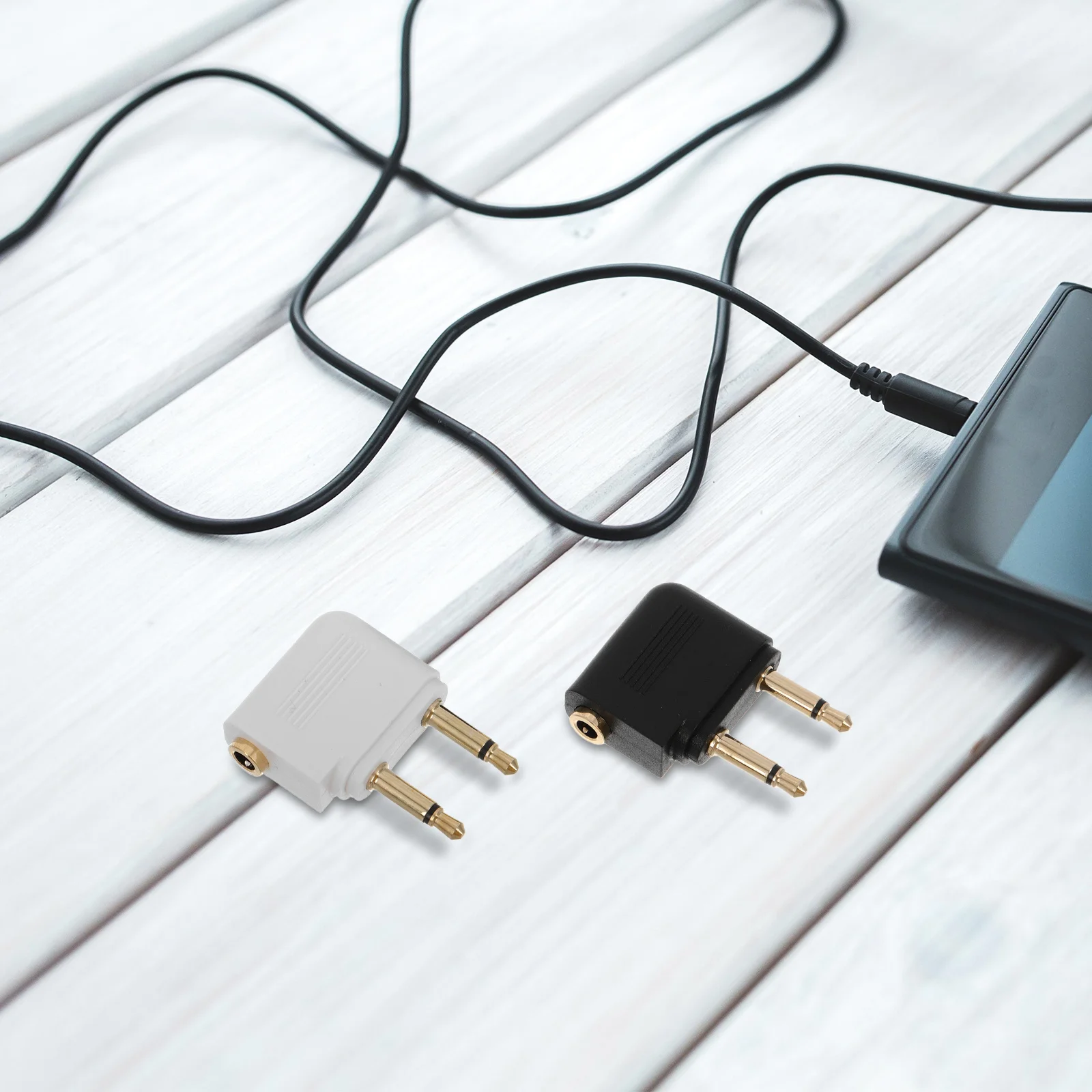 

4Pcs Aviation Headphone Plug Adapter Stereo Sound Gold Coated Connector for Airline Flight Audio Jack Compatibility with