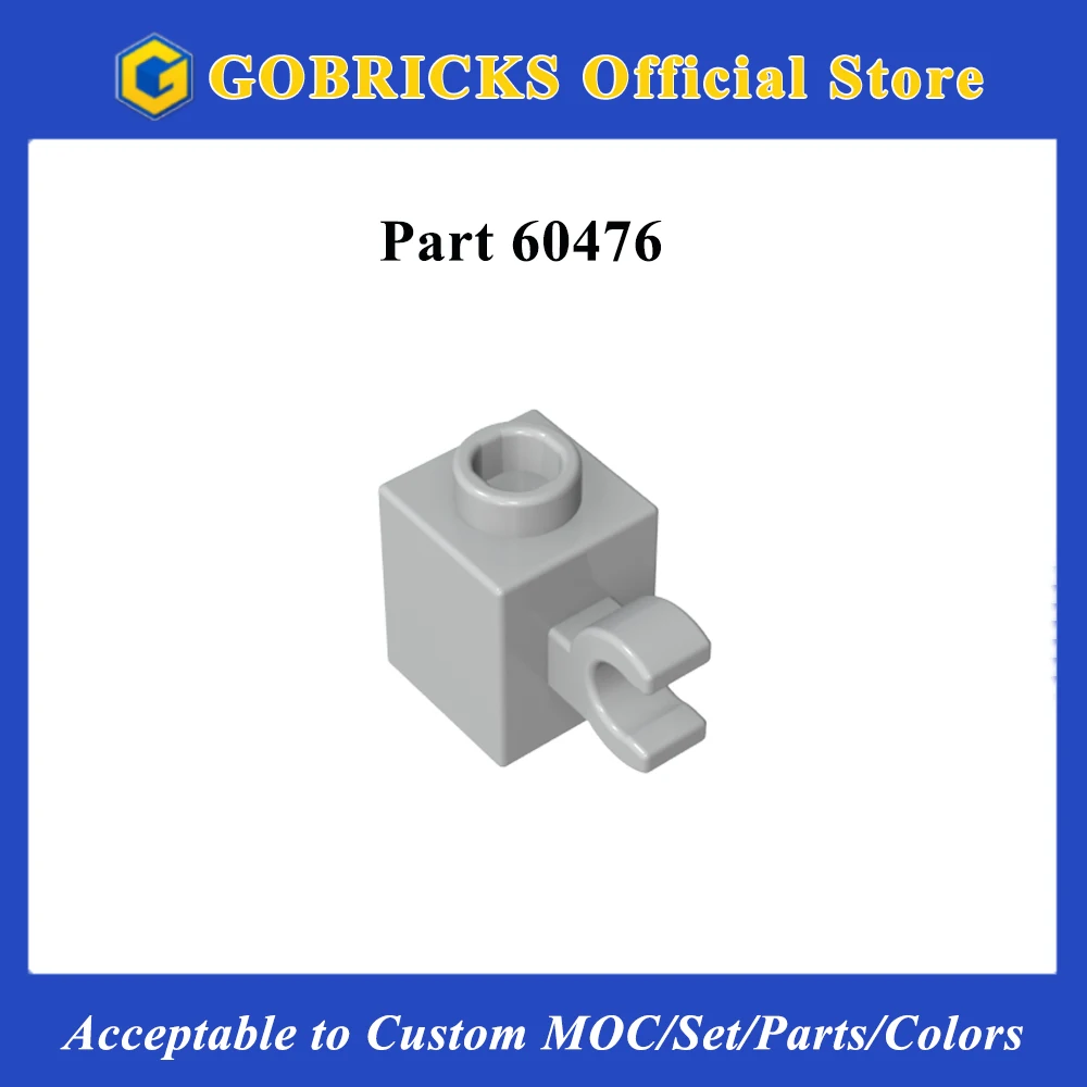 

Gobricks 1 шт. Специальный кирпич MOC 1x1 с горизонтальным зажимом, совместимый с 60476 65459, детали строительных блоков, детская игрушка