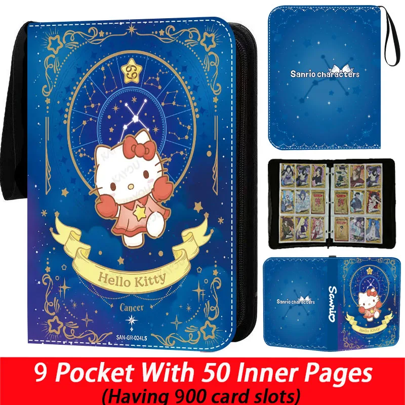 

400/900 шт., папка для книг Sanrio, 4/9 слотов для карт, держатель для коллекций карт, двойной карман на молнии, альбом для карточек, коллектор