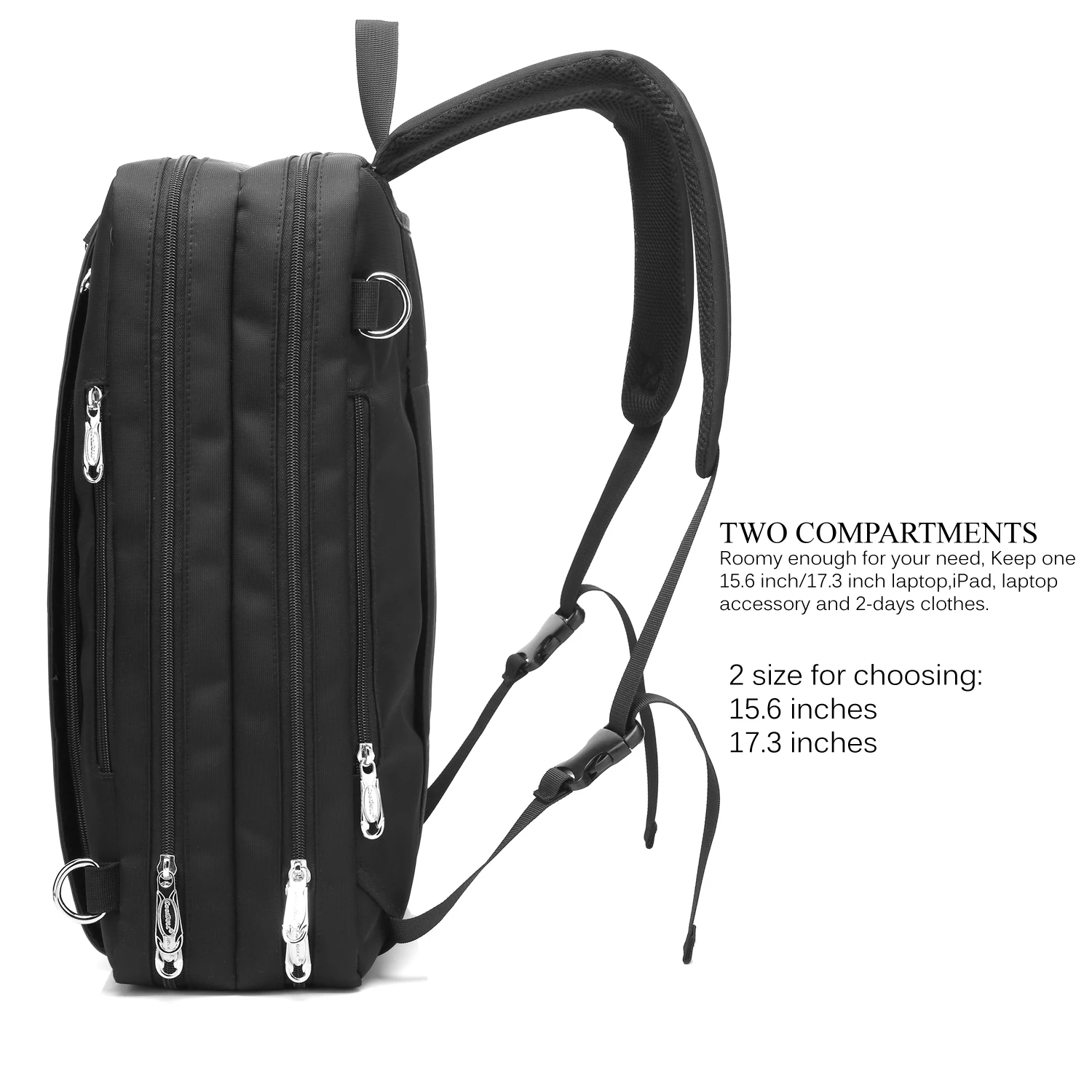 COOLBELL 15.6/17,3 Inch Cabrio Rucksack Umhängetasche Laptop Fall Business Große Kapazität Multi-funktionale Reise Rucksack