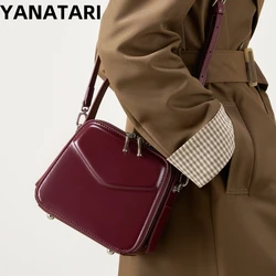 YANATARI underarm cowhide Genuine leather handbags women vintage shoulder bag female crossbody bags luxury high quality 2025