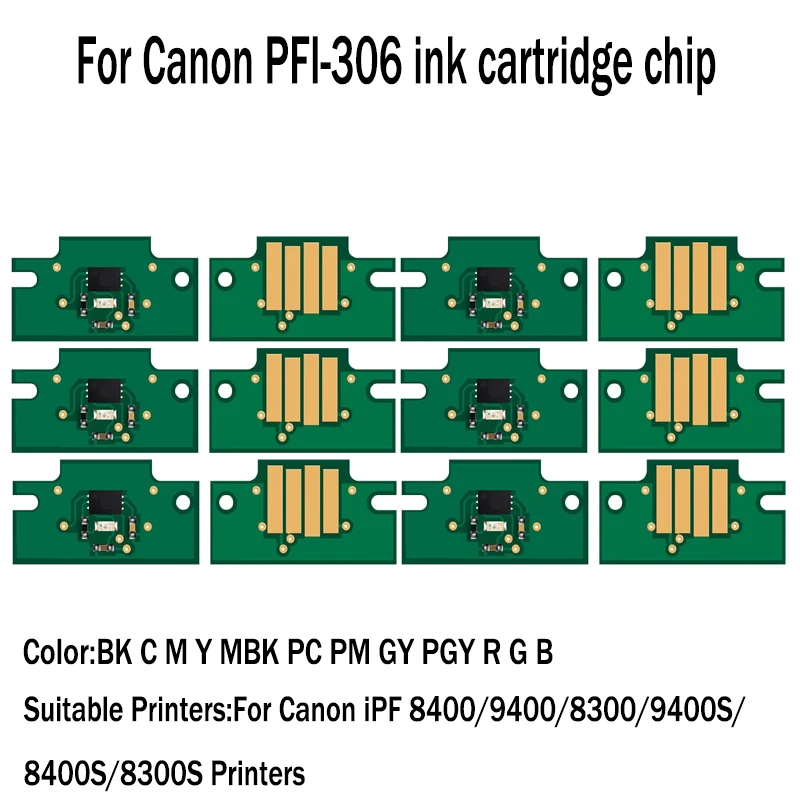 For Canon PFI 306 PFI-306 Cartridge Chip For Canon iPF8400 iPF9400 iPF8300 iPF9400S iPF8400S iPF8300S printer Ink Cartridge Chip