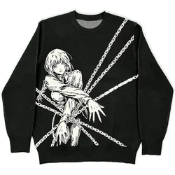 Winter Personalized Street Y2K Anime Abstract Style Wiele stylów Dzianinowy sweter unisex