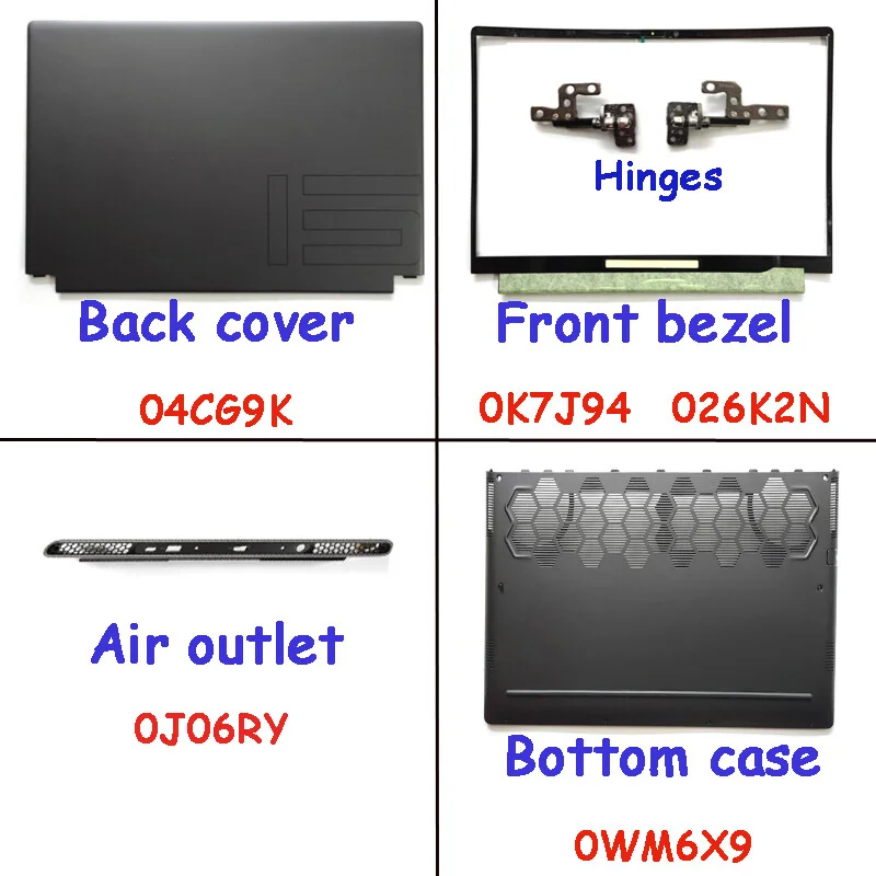 C  FOR Back Cover Bezel Bottom Case Hinge Airoutlet for Dell Alienware M15 R5 R6 04CG9K
