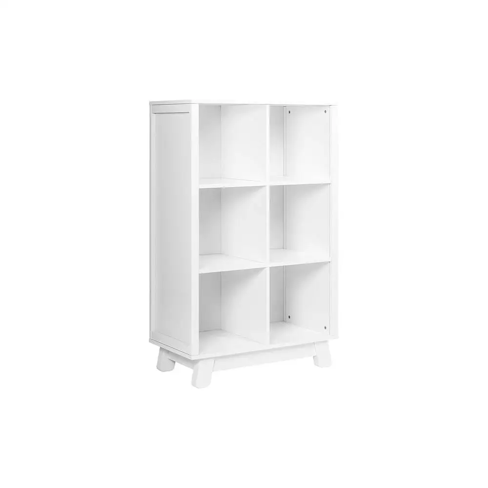 Baby Bookcase Cubby Storage Shelves Nursery Furniture Sustainable Wood Anti-tip Kit Modern Design Safe Finish 6 Shelves Durable